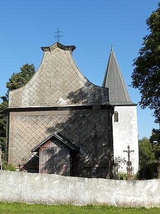 Nicovský kostel sv. Martina, kde byl pokřtěn