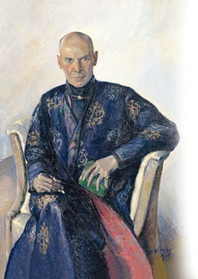 Na portrétu z roku 1919, jehož autorem je Alexander Wittek