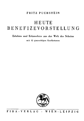 Obálka a titulní list jeho knihy (1935, Fiba Verlag Wien, Leipzig)