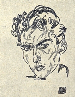 Tady je na jeho portrétní kresbě zachycen Hugo Sonnenschein, který zahynul v komunistickém vězení Mírov v květnu roku 1953