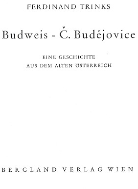 Titulní list knihy (1960) vydané ve Vídni nakladatelstvím Bergland