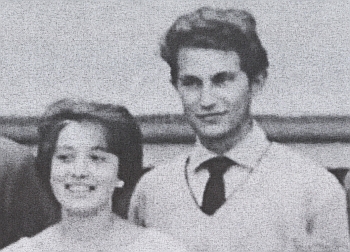 Pavel Pešek se svou ženou, roz. Steinbauerovou, jako kolegové na škole v šumavském Větřní